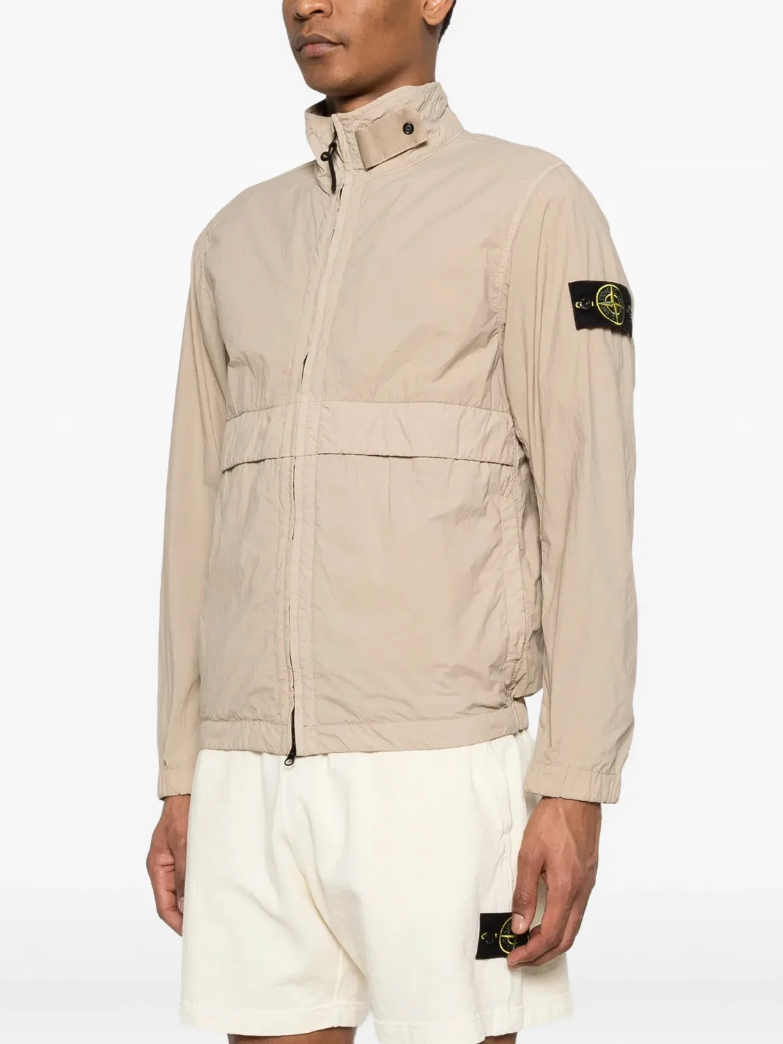 Куртка на молнии в нейтральных тонах Stone Island, нейтральные — фото 2