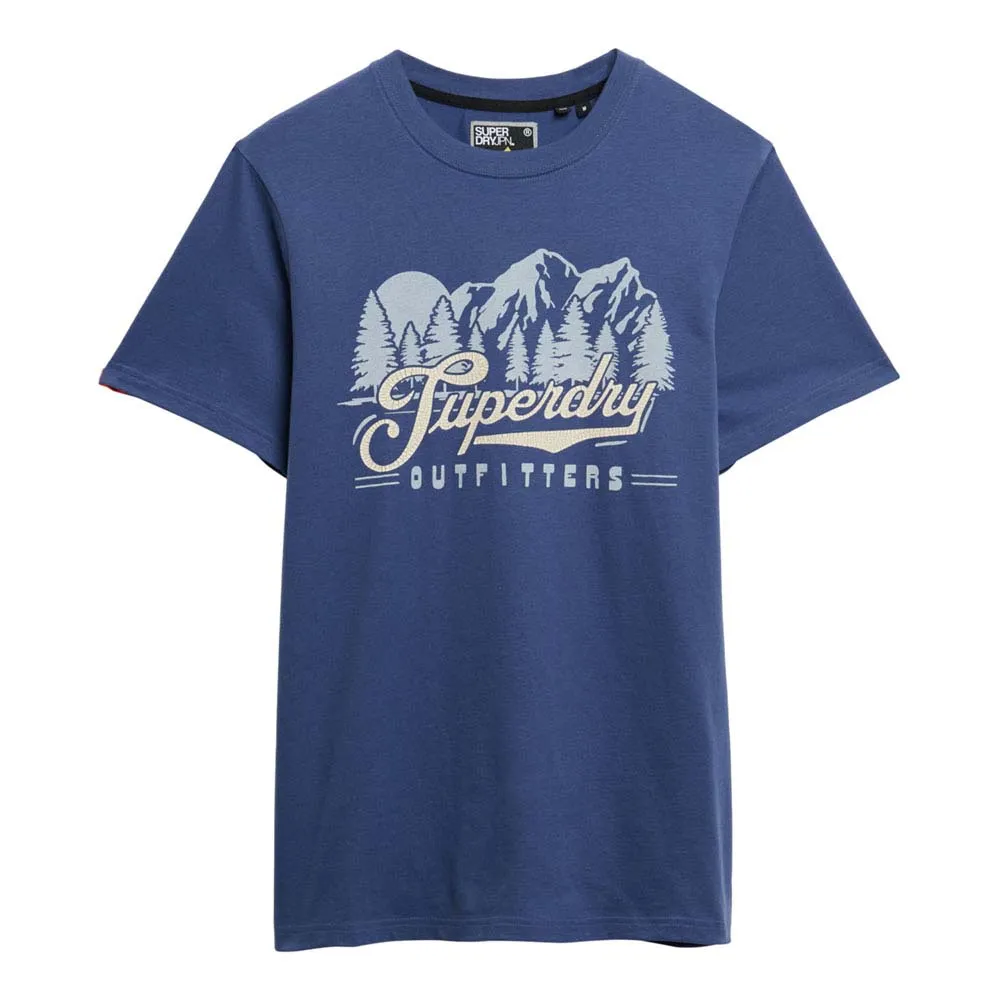 

Футболка с коротким рукавом Superdry Outfitters, синий