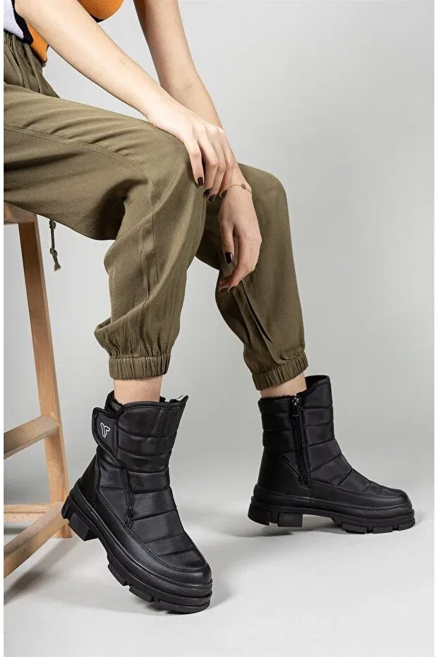 Детские ботинки для девочек с узором Riccon, Black Black