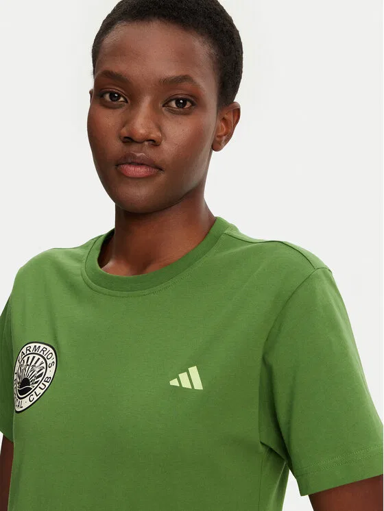Футболка regular fit FARM Graphic Adidas, зеленый — фото 4