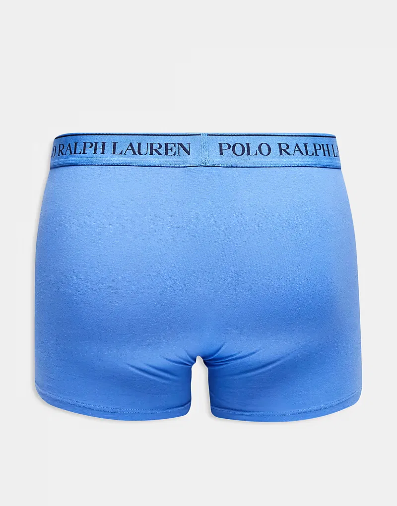 Боксеры классические с поясом с логотипом 3 шт Polo Ralph Lauren, темно-синий/синий — фото 3