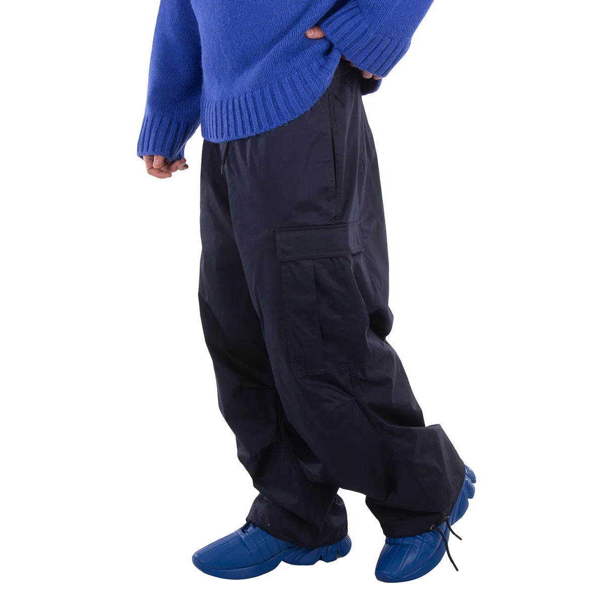 Брюки с регулируемыми молниями и кулиской Emporio Armani, Blue — фото 2