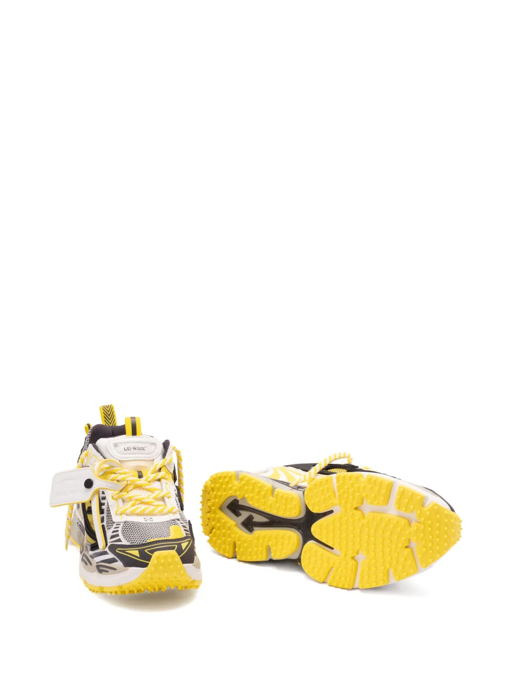 Кроссовки на шнуровке с текстурированной подошвой OFF-WHITE, белый — фото 3