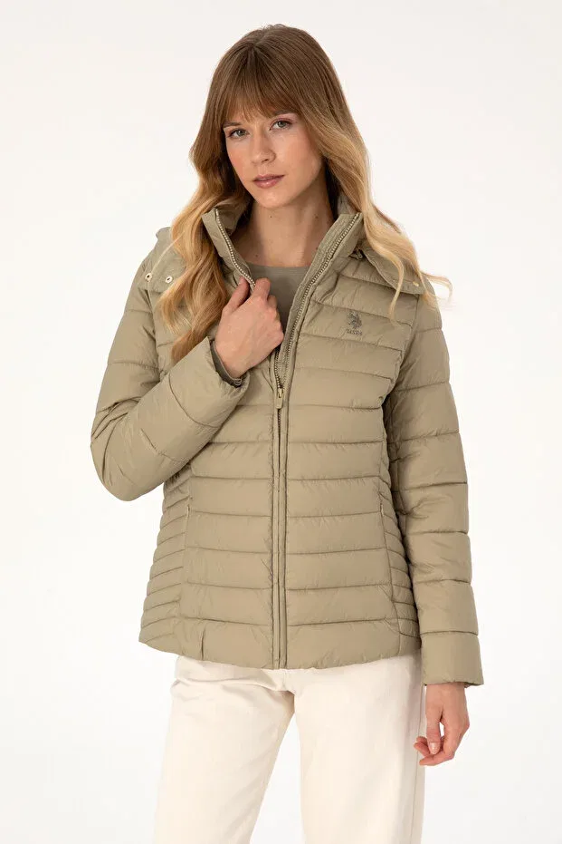 Женское пальто с капюшоном U.S. Polo Assn., Open Haki