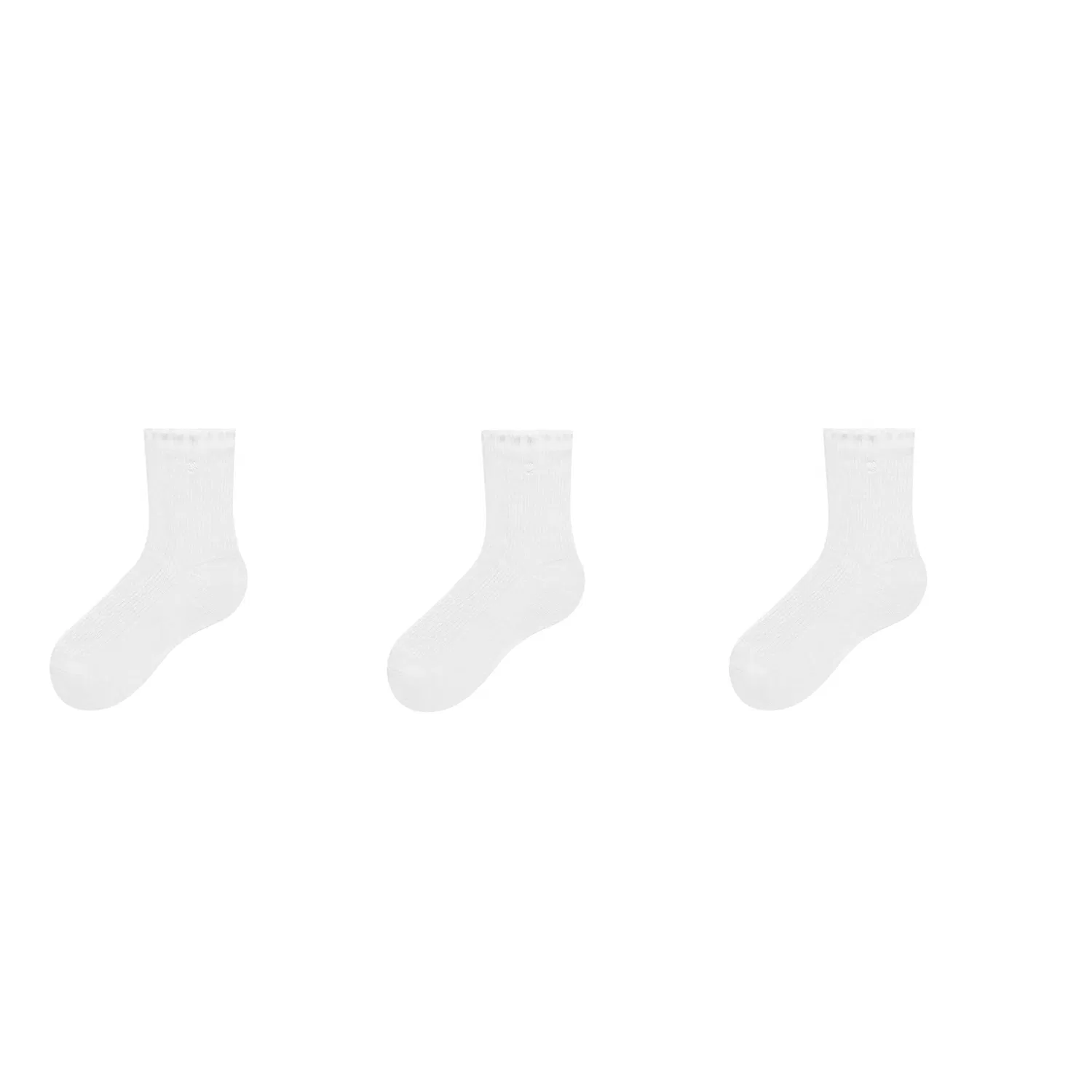 Детские носки-гольфы с принтом 3 пары Lululemon, White/White/White/WHT/WHT/WHT-3 Pack
