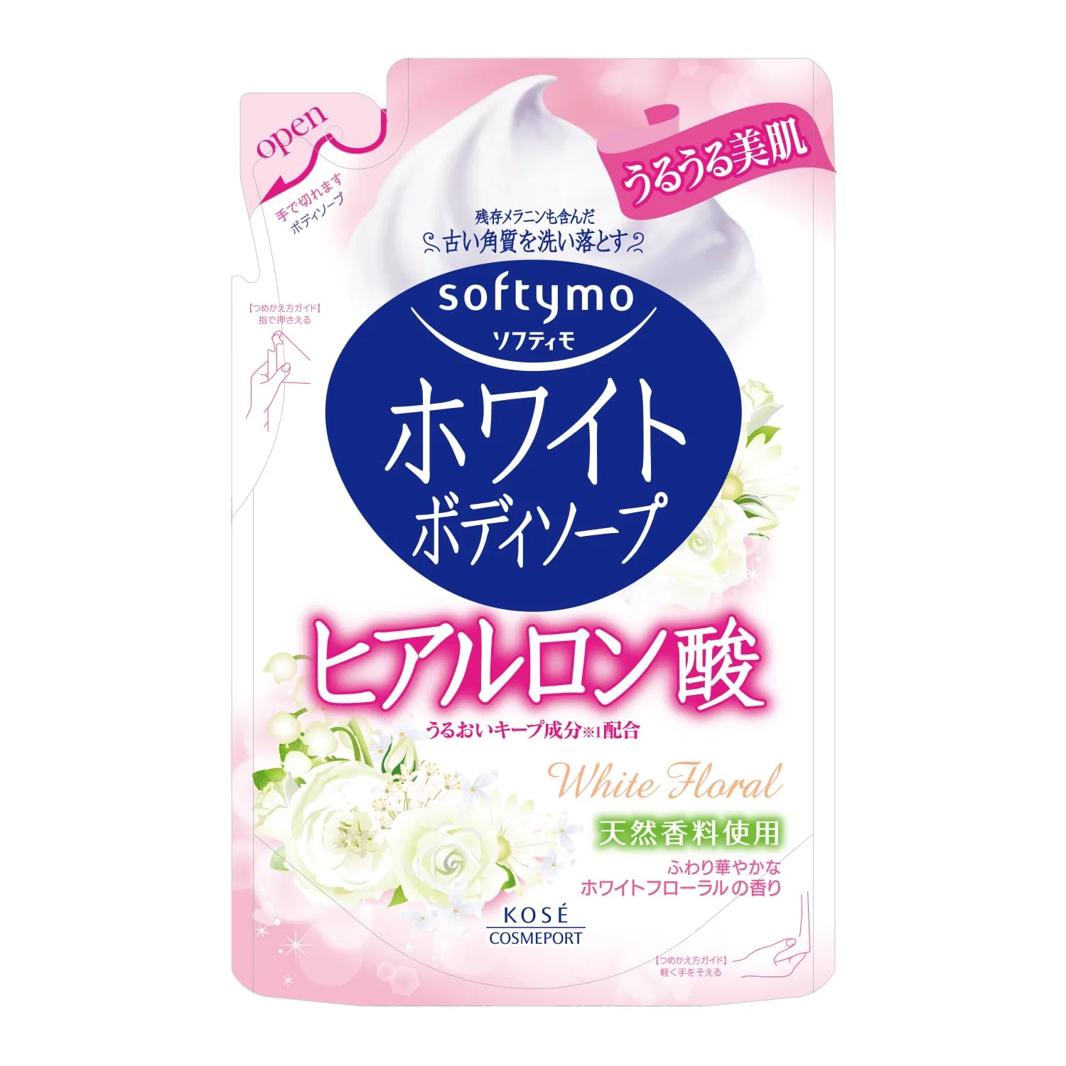 Гель для душа Softymo White Body Soap Hyaluronic Acid, 420 мл
