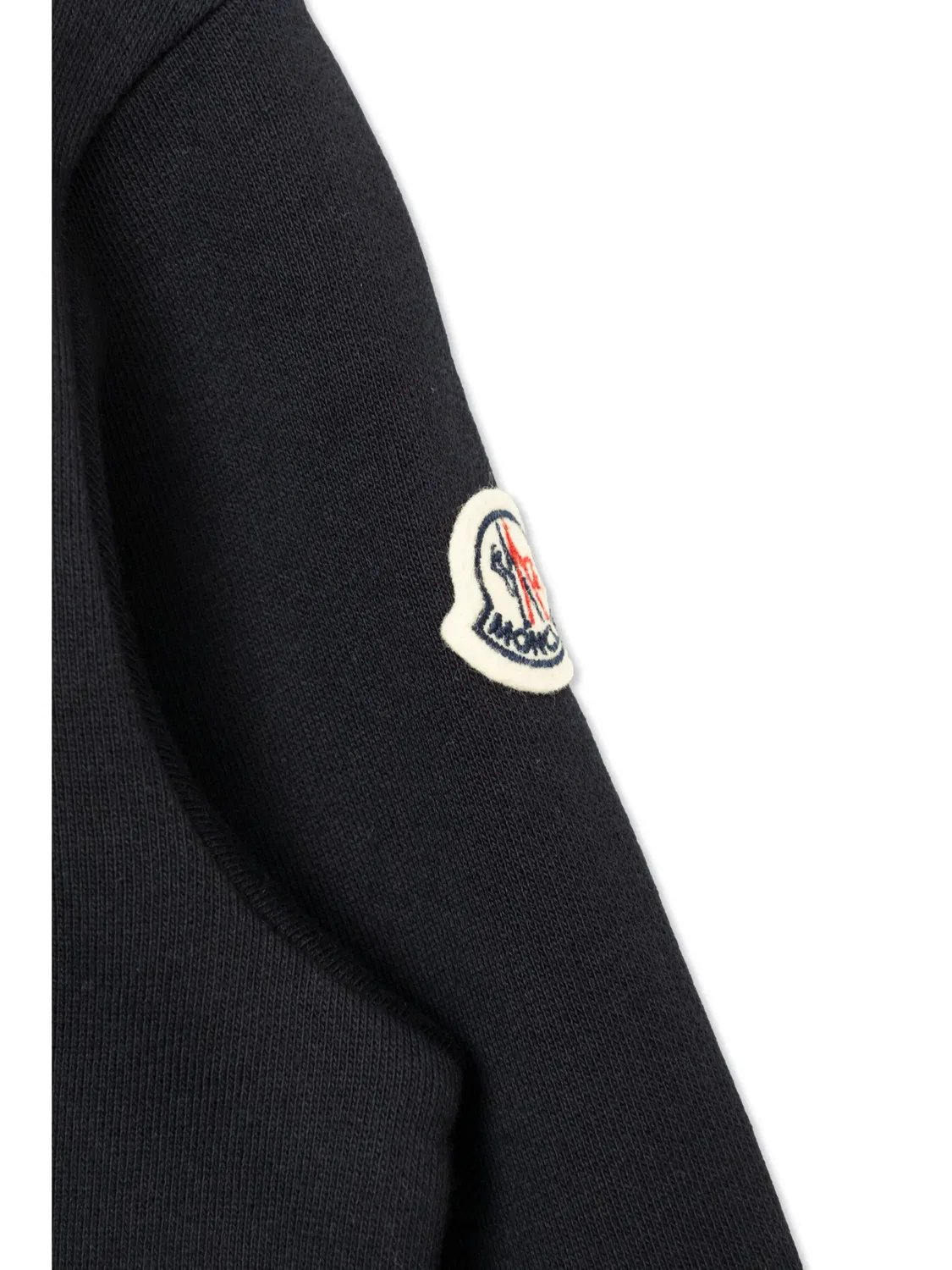 Свитшот с логотипом из хлопка Moncler, темно-синий — фото 4