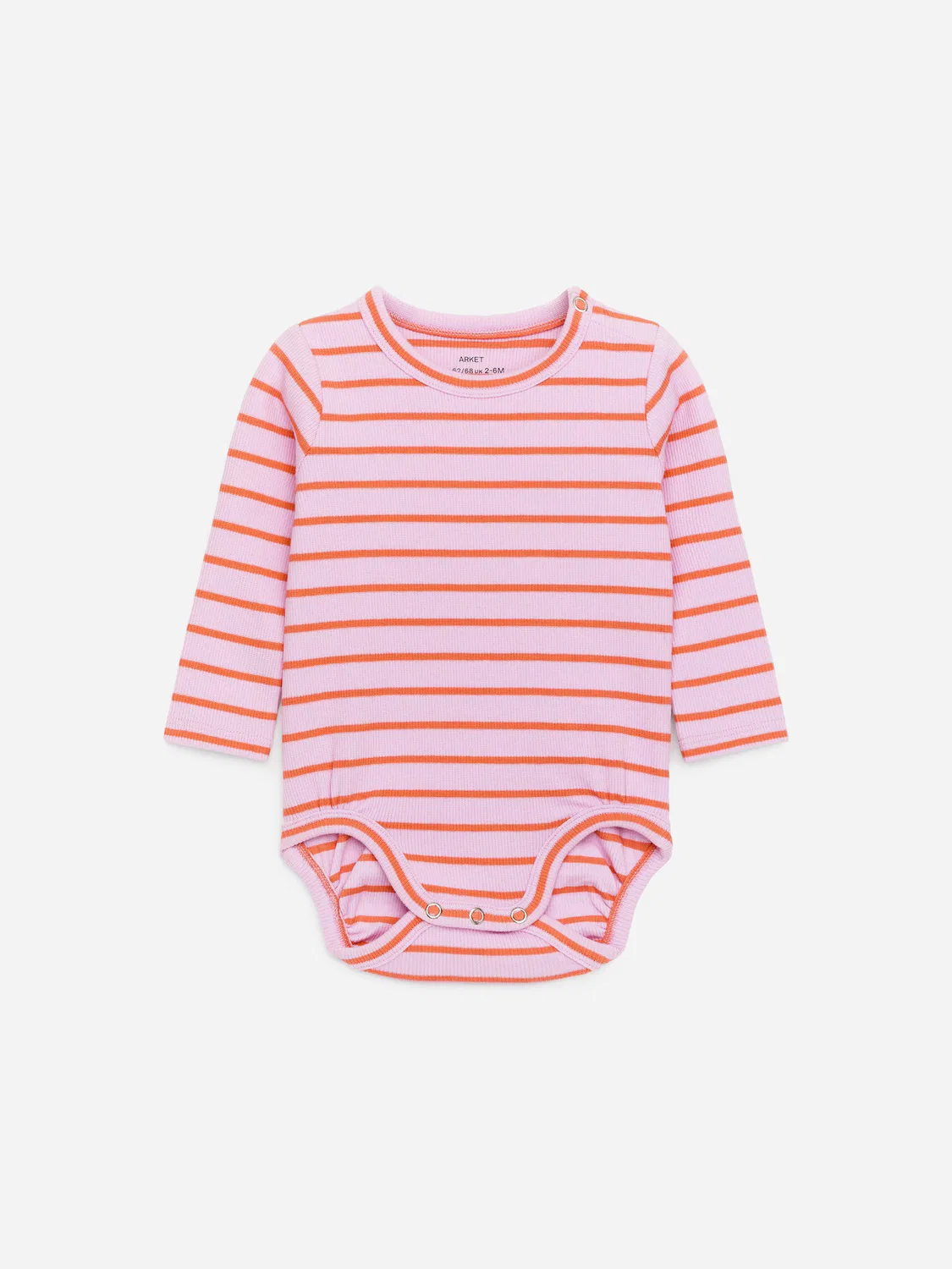 Ребристый комбинезон с длинными рукавами Arket, Rosa/Orange