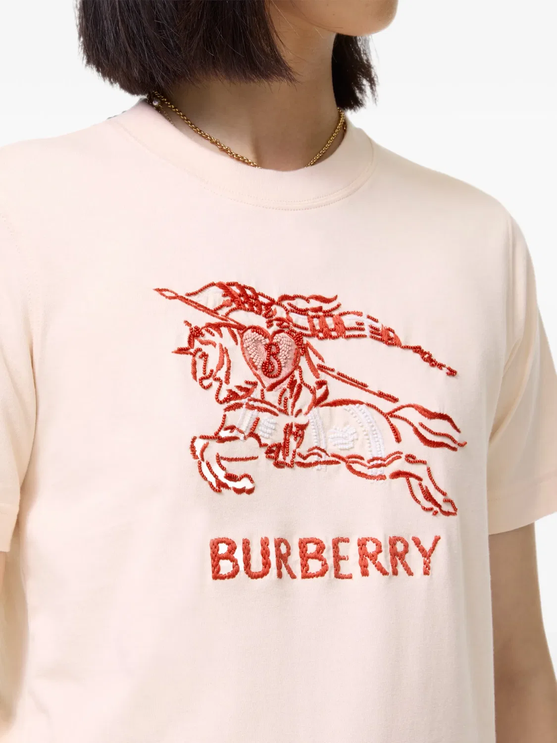 Футболка Heart Knight Burberry, розовый — фото 3