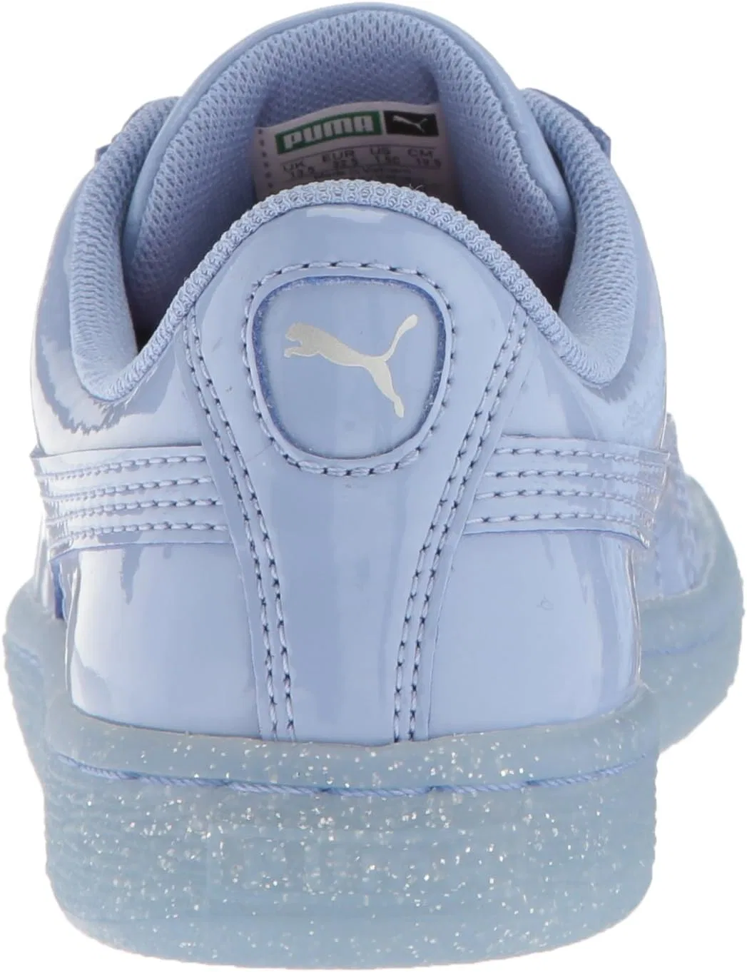 Детские кроссовки для девочек с блестками PUMA Kids Basket Patent Iced Glitter Jr PUMA, Blue — фото 3
