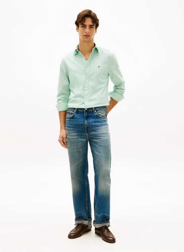 Рубашка с технологией Flex Regular Fit Tommy Hilfiger, мятный — фото 4
