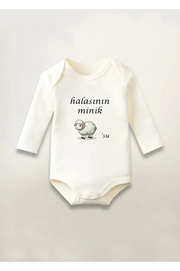 Детское боди-комбинезон для новорожденных с принтом Aunt'S Little Lamb Moda, White