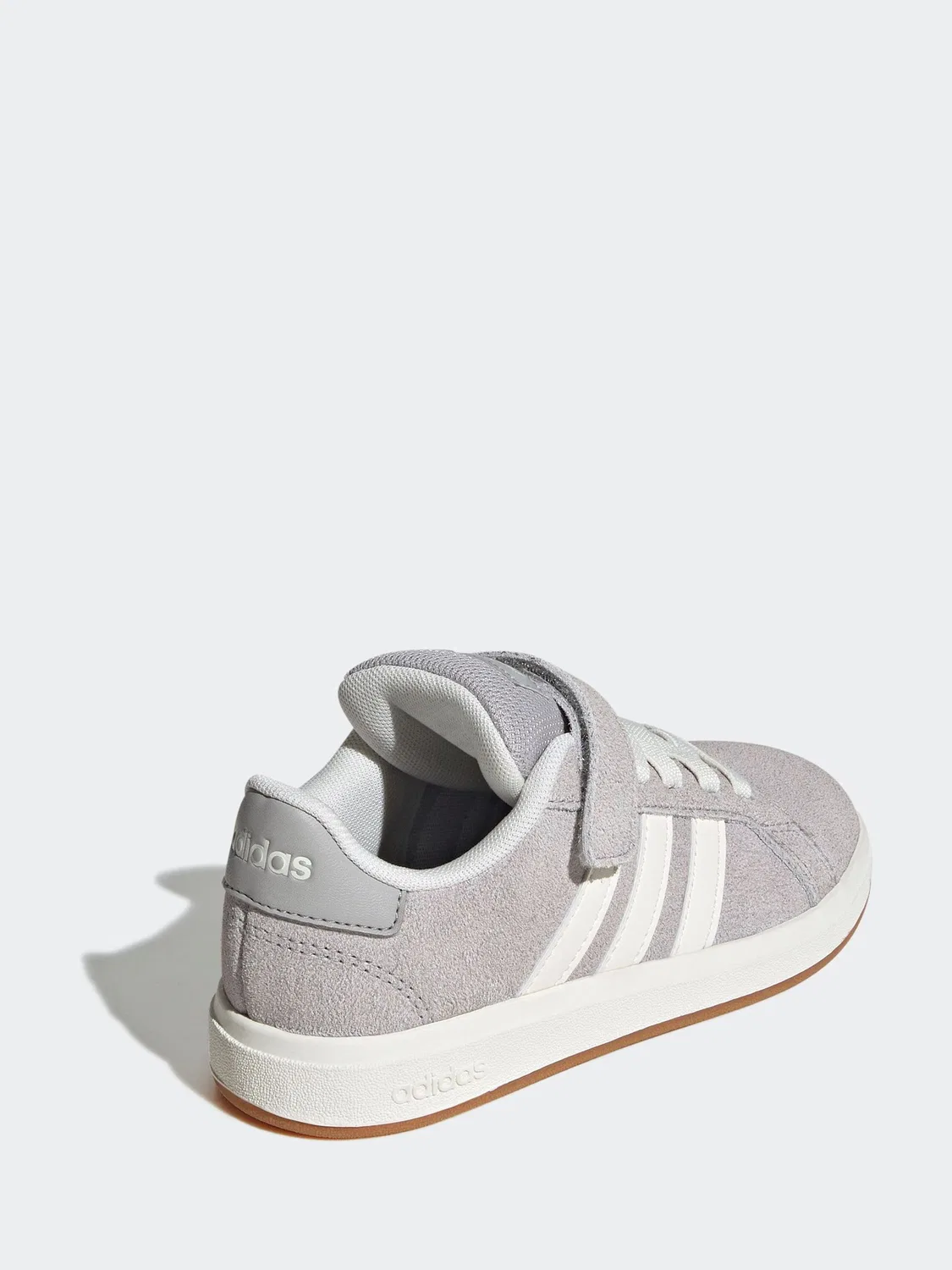 Кроссовки на эластичных шнурках adidas Grand Court 00s, серые — фото 4