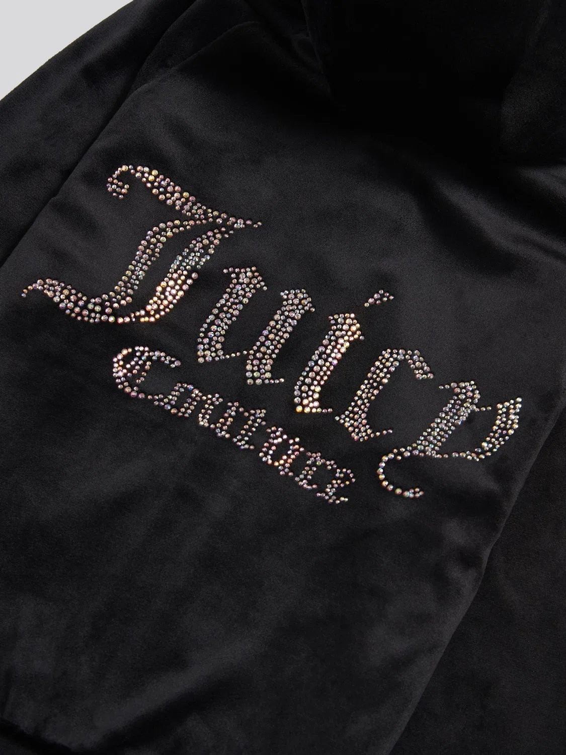 Худи на молнии, велюр Juicy Couture, черный — фото 4
