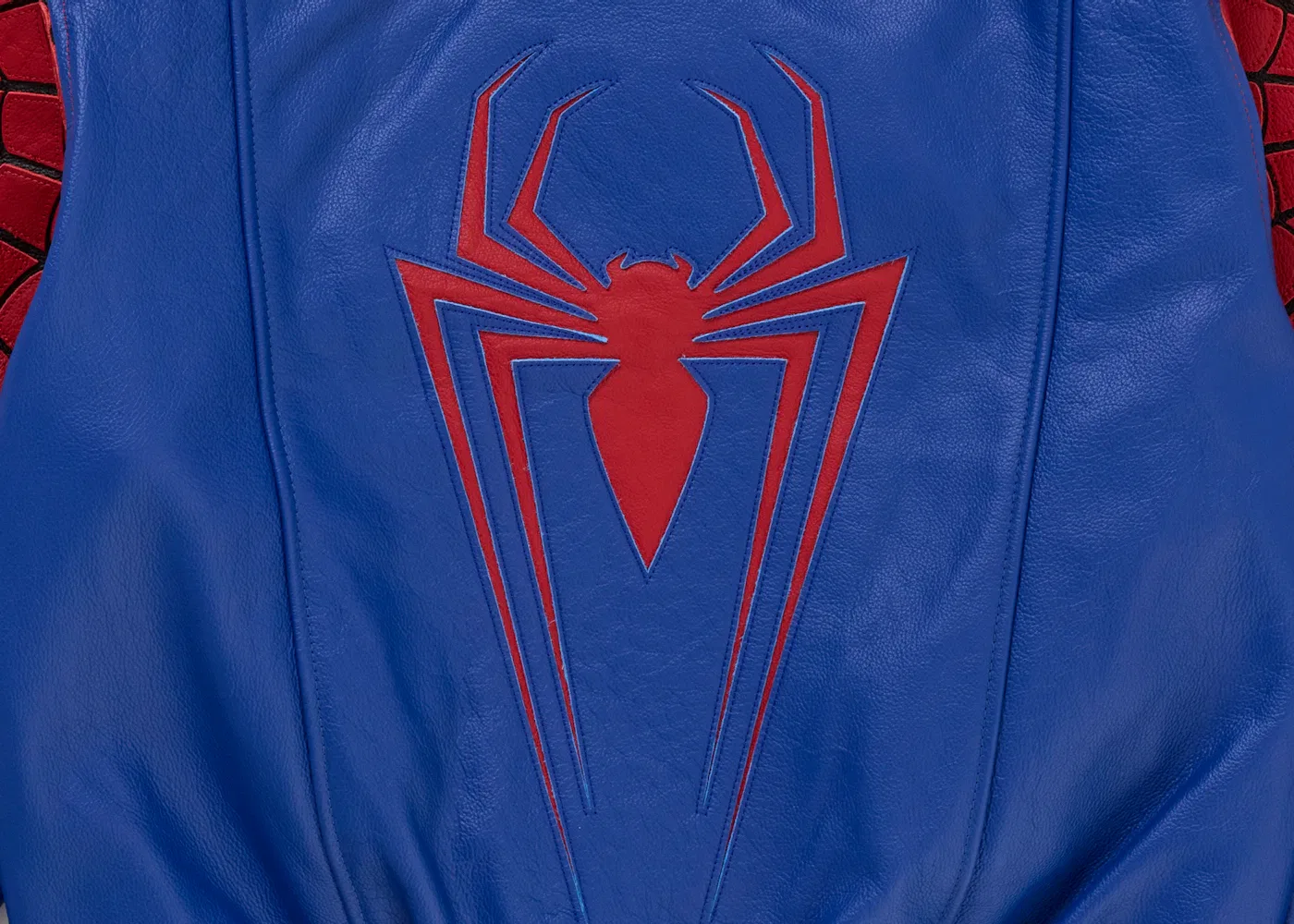 Мужская кожаная куртка Supreme Vanson Leathers Spider-Man Jacket, Multicolor — фото 4