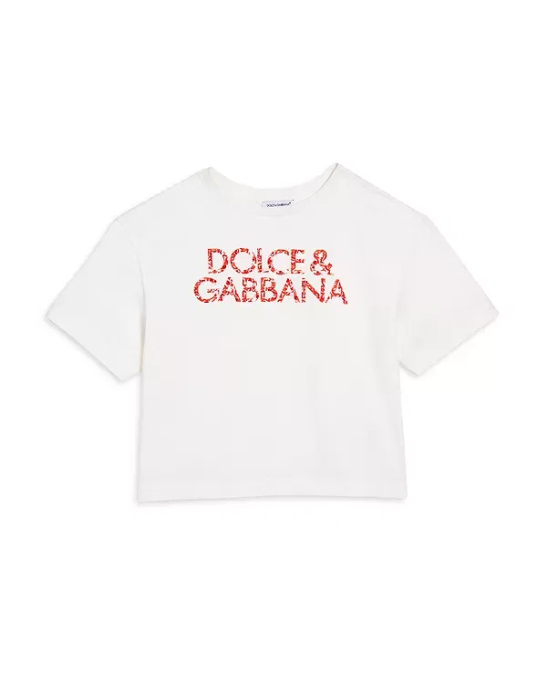 Детская футболка с принтом Dolce & Gabbana, белый