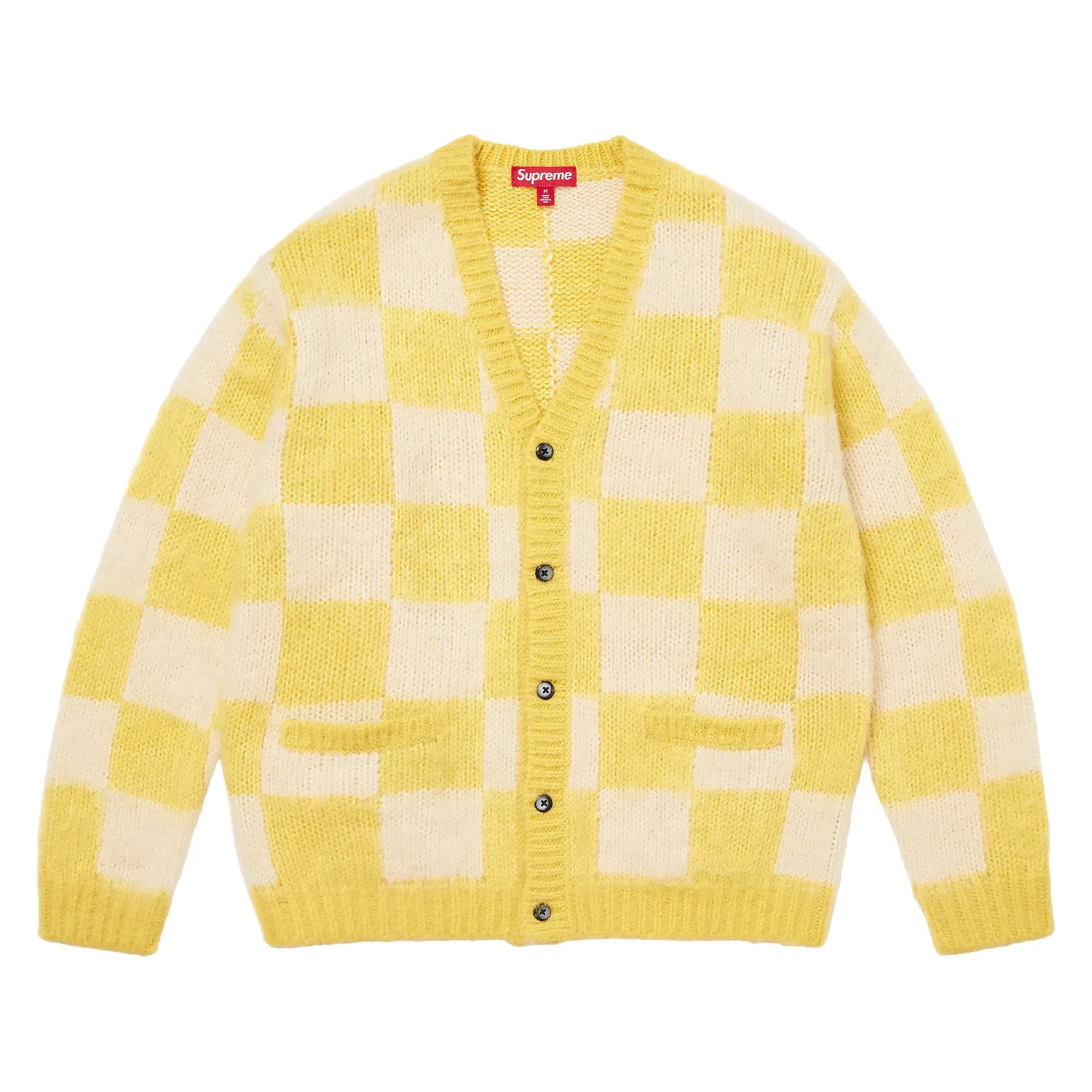 Кардиган с принтом Supreme Checkerboard, Yellow