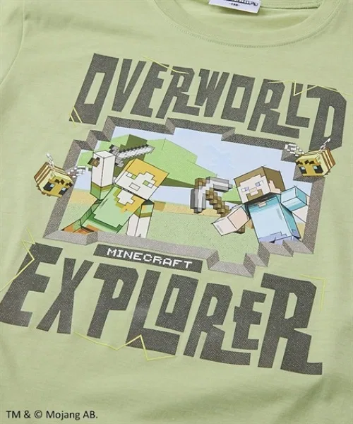 Детский комплект пижамы с коротким рукавом Minecraft Explorer QUNTSTYLE, Green — фото 4