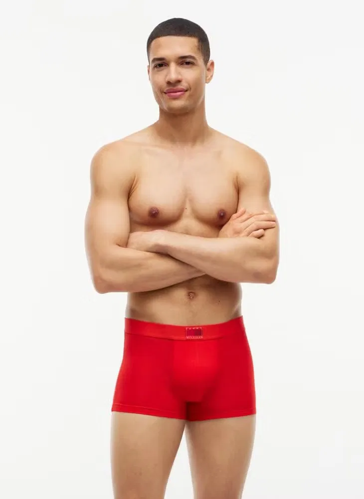 Трусы-боксеры с логотипом на поясе, комплект из 3 штук, Tommy Hilfiger, красно-белый — фото 4