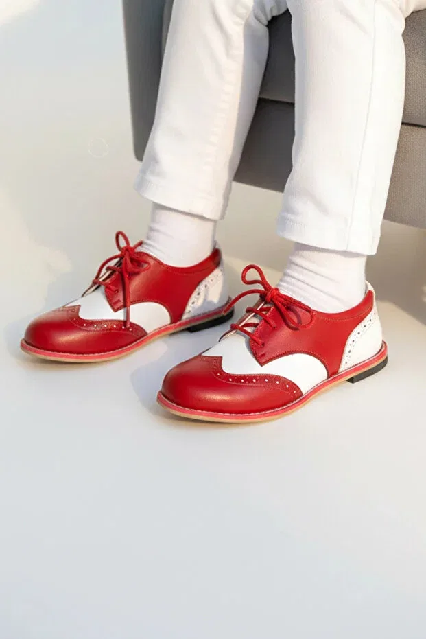 Детские ортопедические туфли для мальчиков Cevoclub Kids, Red — фото 3