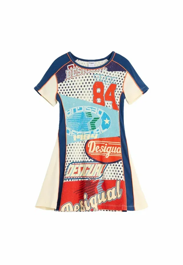 Платье А-силуэта с принтом - трикотажное платье Desigual, синий — фото 2