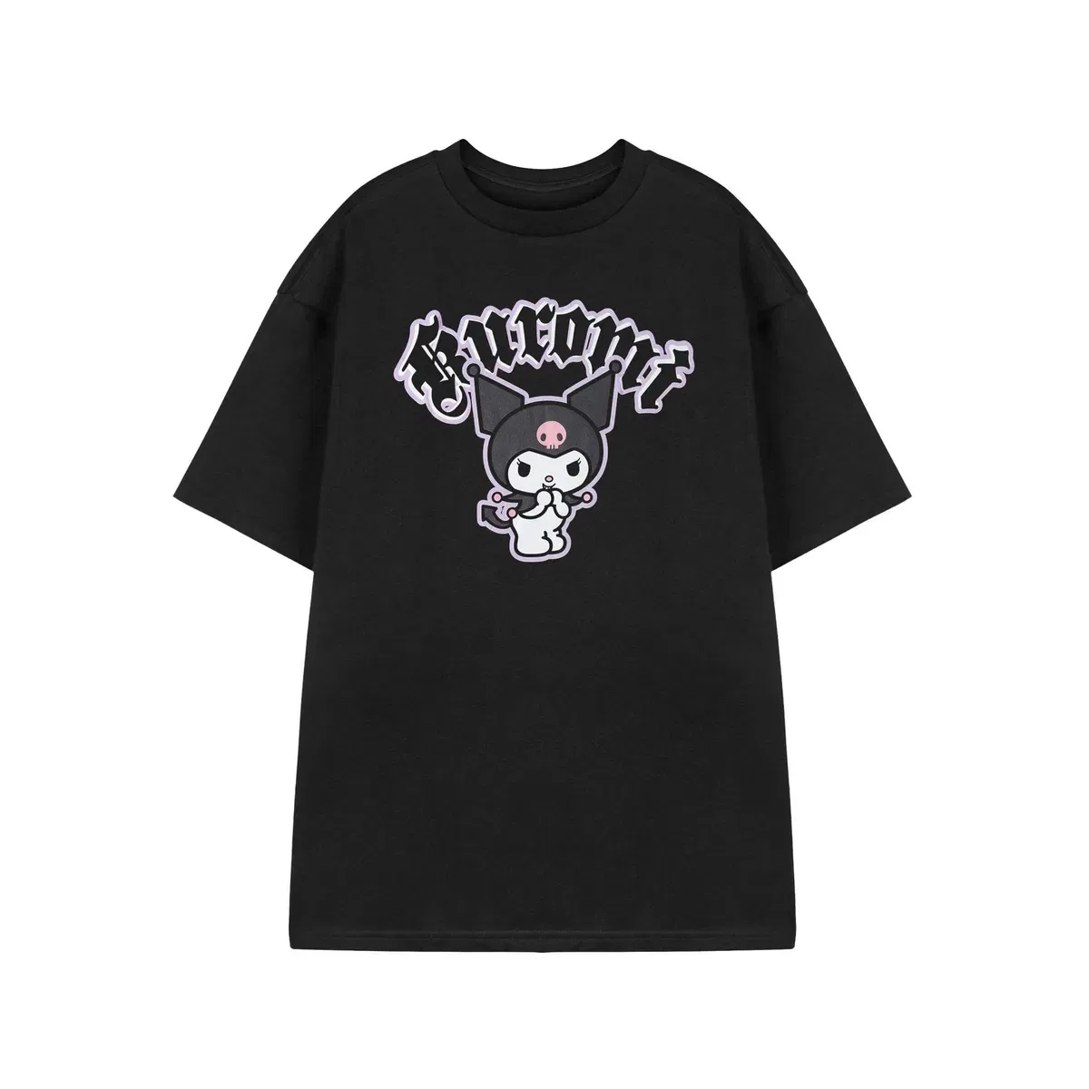 Женская футболка с коротким рукавом Kuromi Hello Kitty, Black