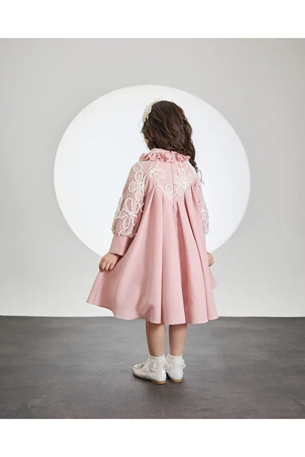 Детское платье для девочек кружевное Miss Lorin Kids, Pink — фото 2