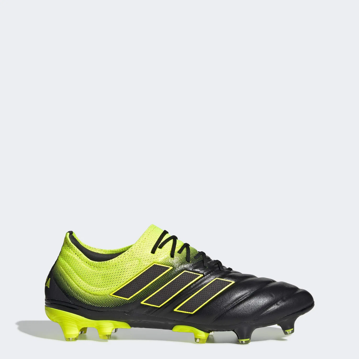 Детские бутсы для мальчиков с твердым грунтом Copa 19.1 FG Cleat Adidas, Cblack Syello Cblack — фото 2