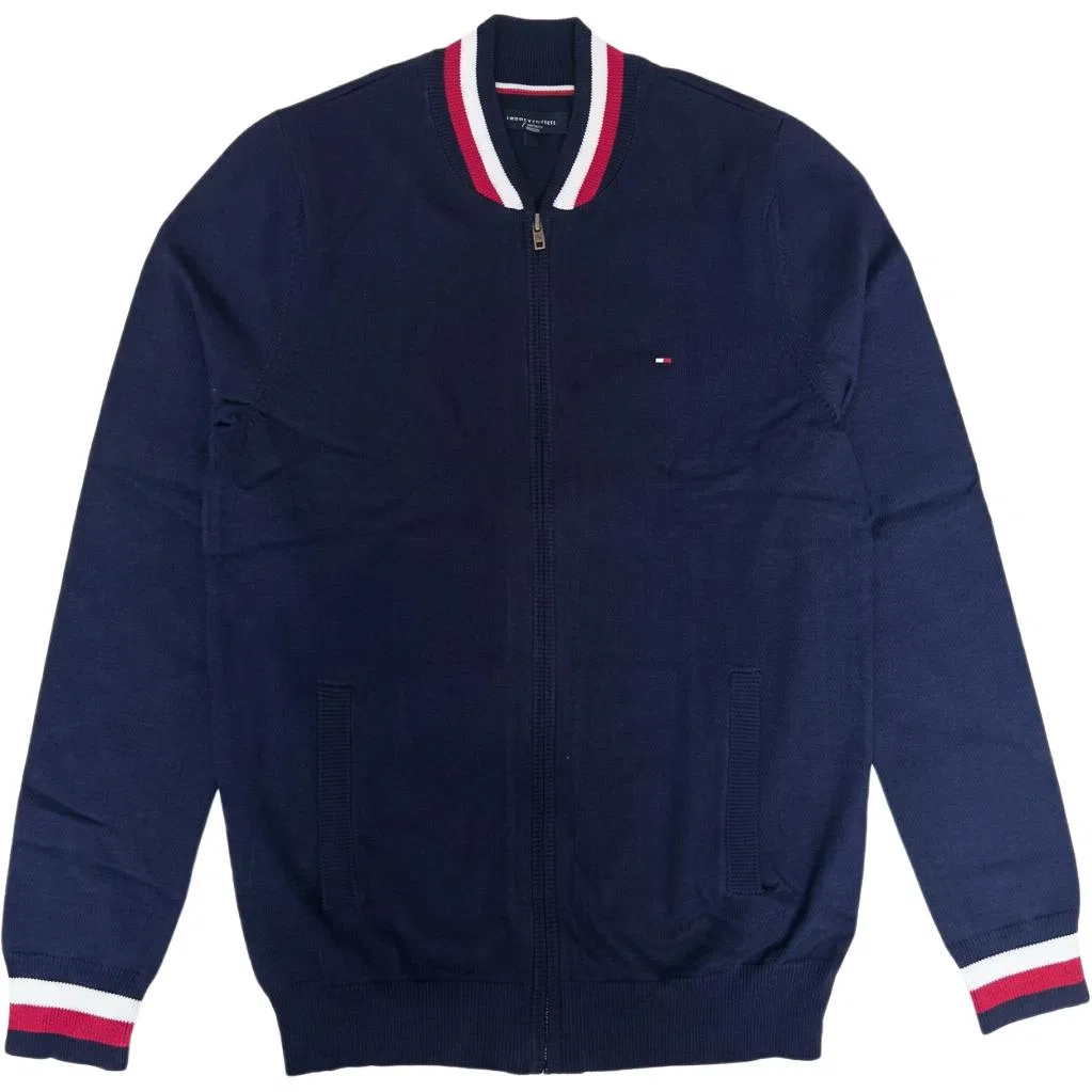 Мужской свитер с воротником-стойкой Navy Blue Tommy Hilfiger, Navy Blue
