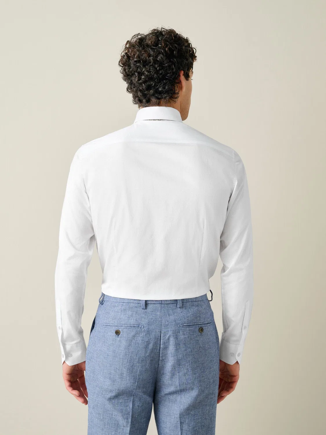 Рубашка с галстуком Slim Fit из хлопка Next, белый/нейтральный — фото 2