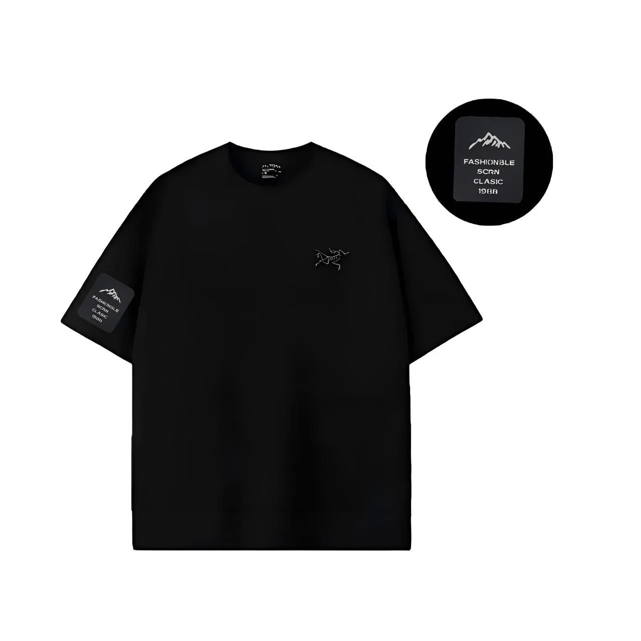 Мужская футболка с круглым вырезом с принтом Kragg Sl Cotton Shirt Arcteryx, Exclusive-White — фото 4