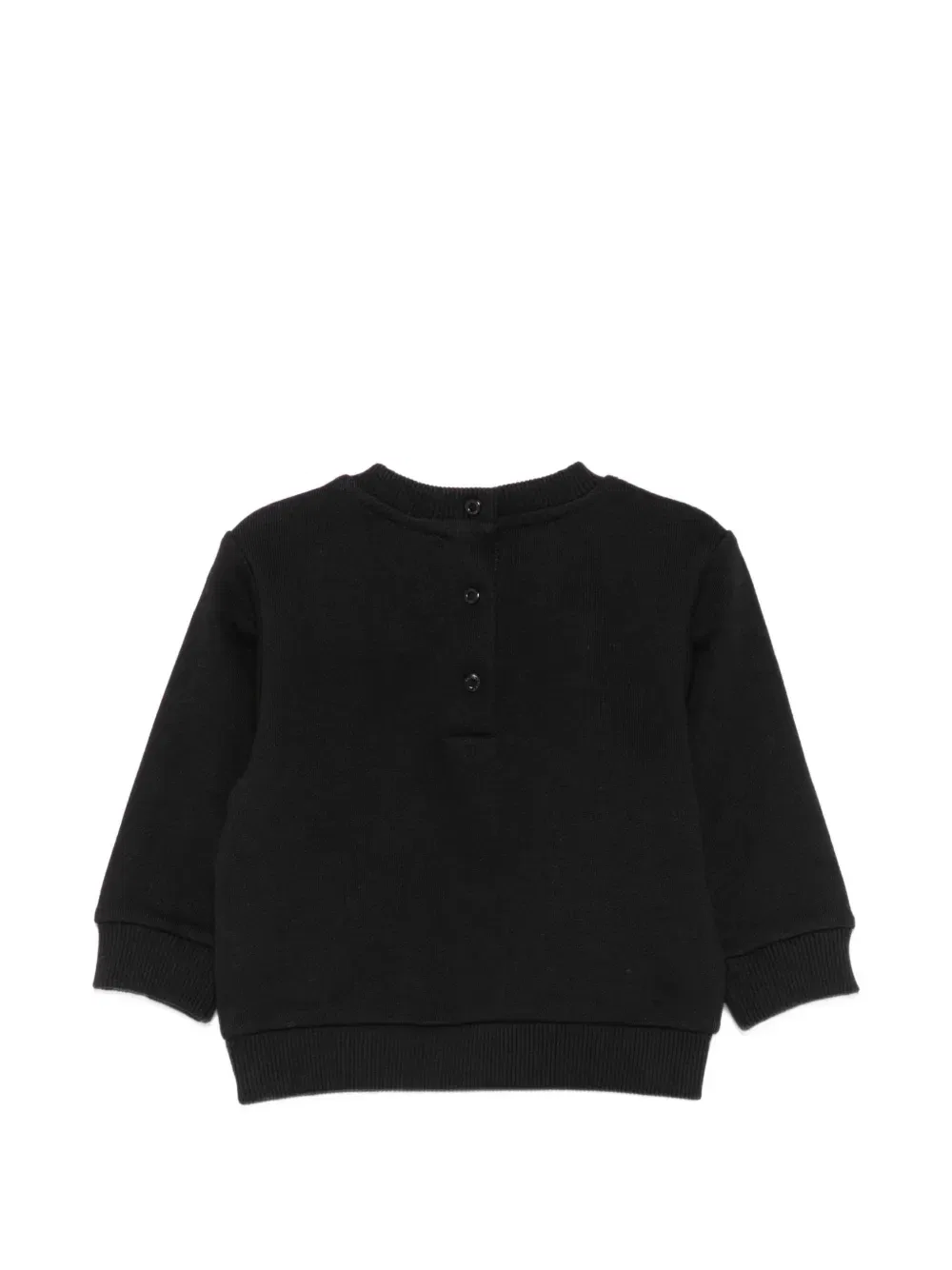 Хлопковая толстовка с логотипом Balmain Kids, черный — фото 2