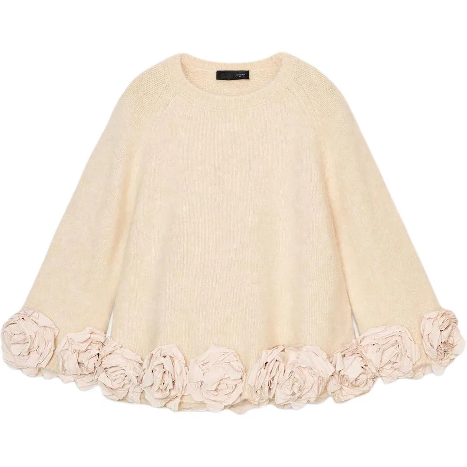 Женский свитер с круглым вырезом Light Pink ZARA, Light Pink