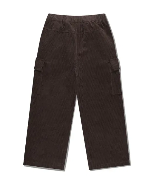 Штаны из вельвета карго детские, коричневые, Marithé Kids — фото 3