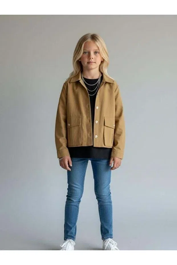 Детская куртка из парашютной ткани с пуговицами Zekids — фото 3