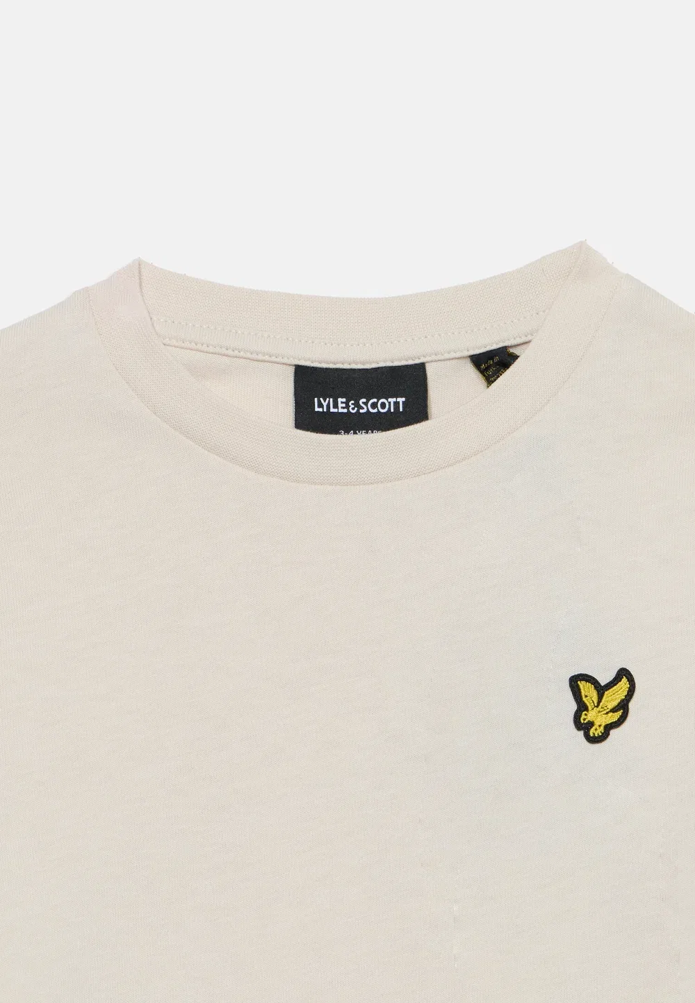 Простая футболка унисекс - базовая модель Lyle & Scott, Putty — фото 3