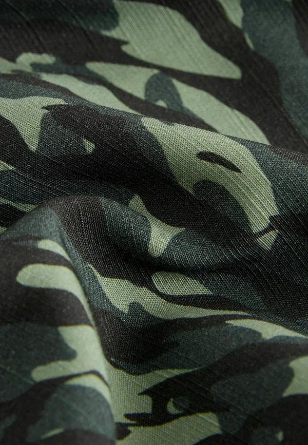 Рубашка с коротким рукавом, камуфляж, Short sleeve printed regular fit, Next, Camouflage — фото 2