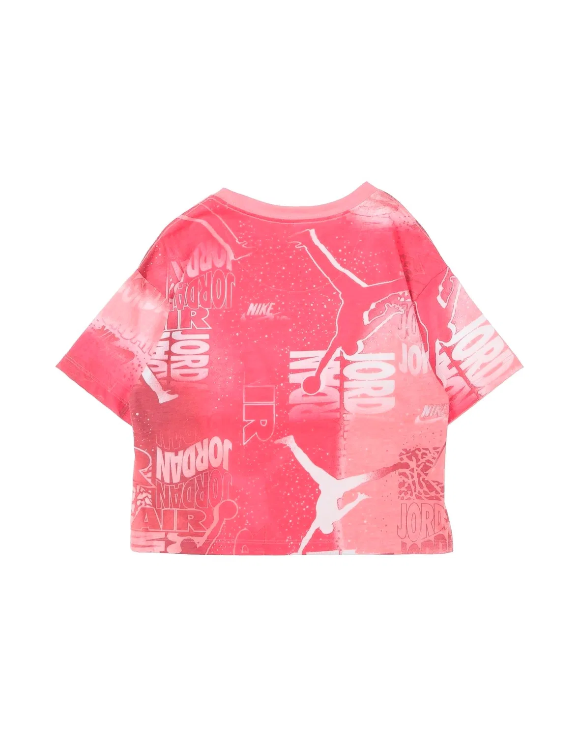 Детская футболка для девочек с принтом Essentials New Wave Aop Ss Tee Jordan, розовый — фото 2