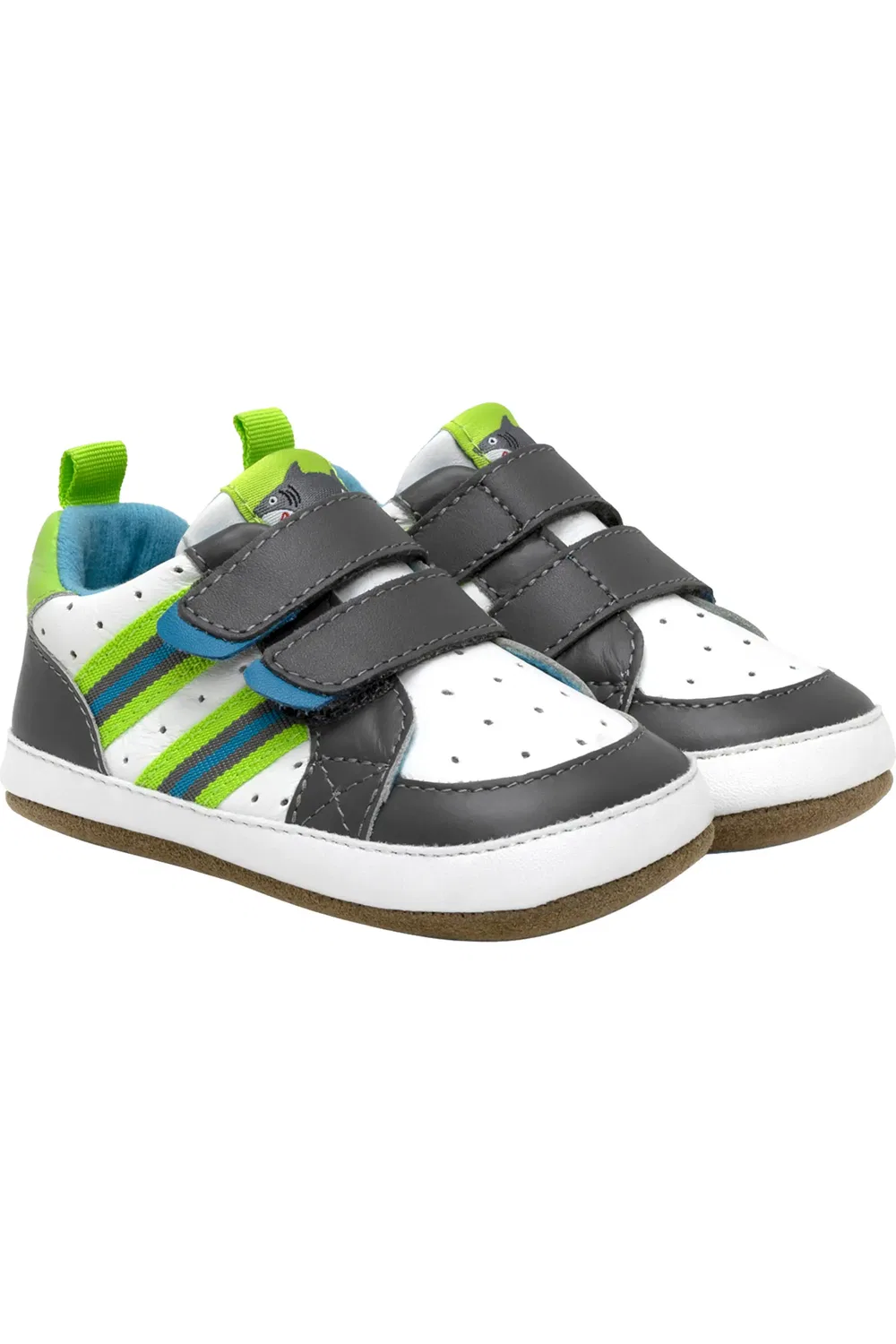 Детские кеды на липучке First Kicks Robeez, Charcoal