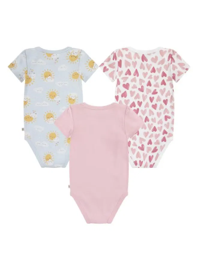 Боди-комбинезон комплект 3 шт Huggies, коралловый — фото 2