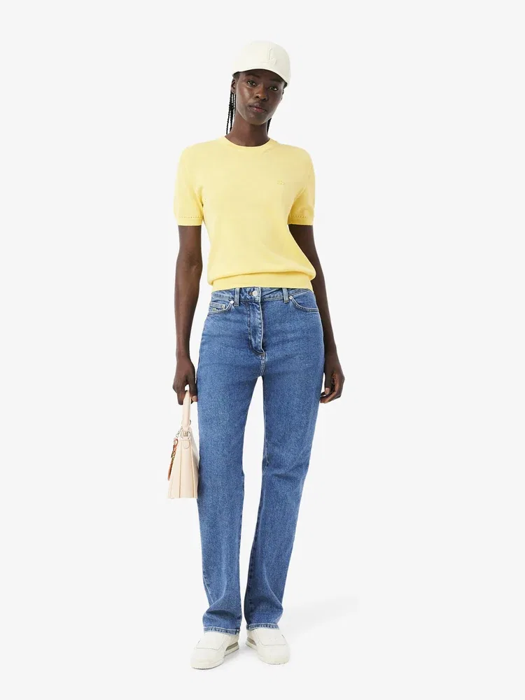 Свитер женский LACOSTE Light Cotton Lemon — фото 4