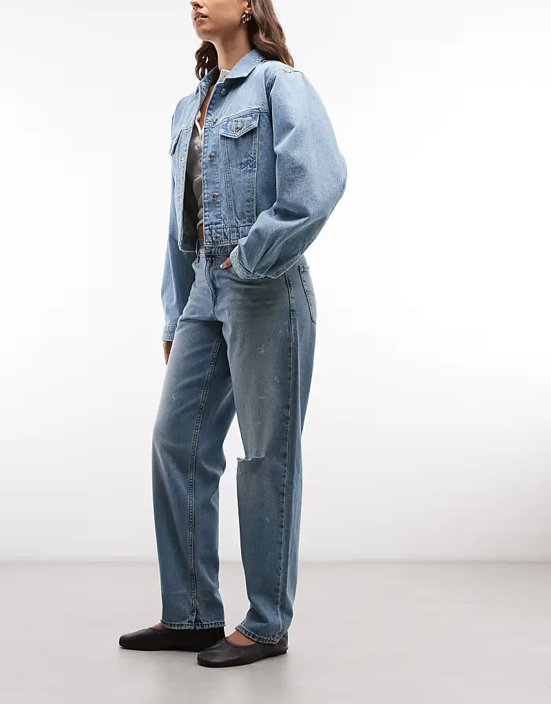 Свободные зауженные джинсы Levi's с регулируемой талией, средне-синий — фото 2