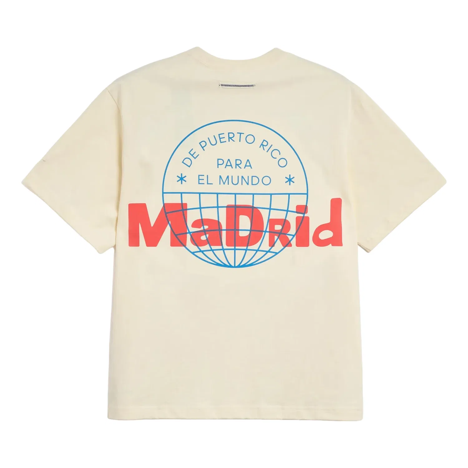 Мужская футболка с принтом Adidas x Bad Bunny DtMF Tour Merch Madrid T-Shirt, бежевый