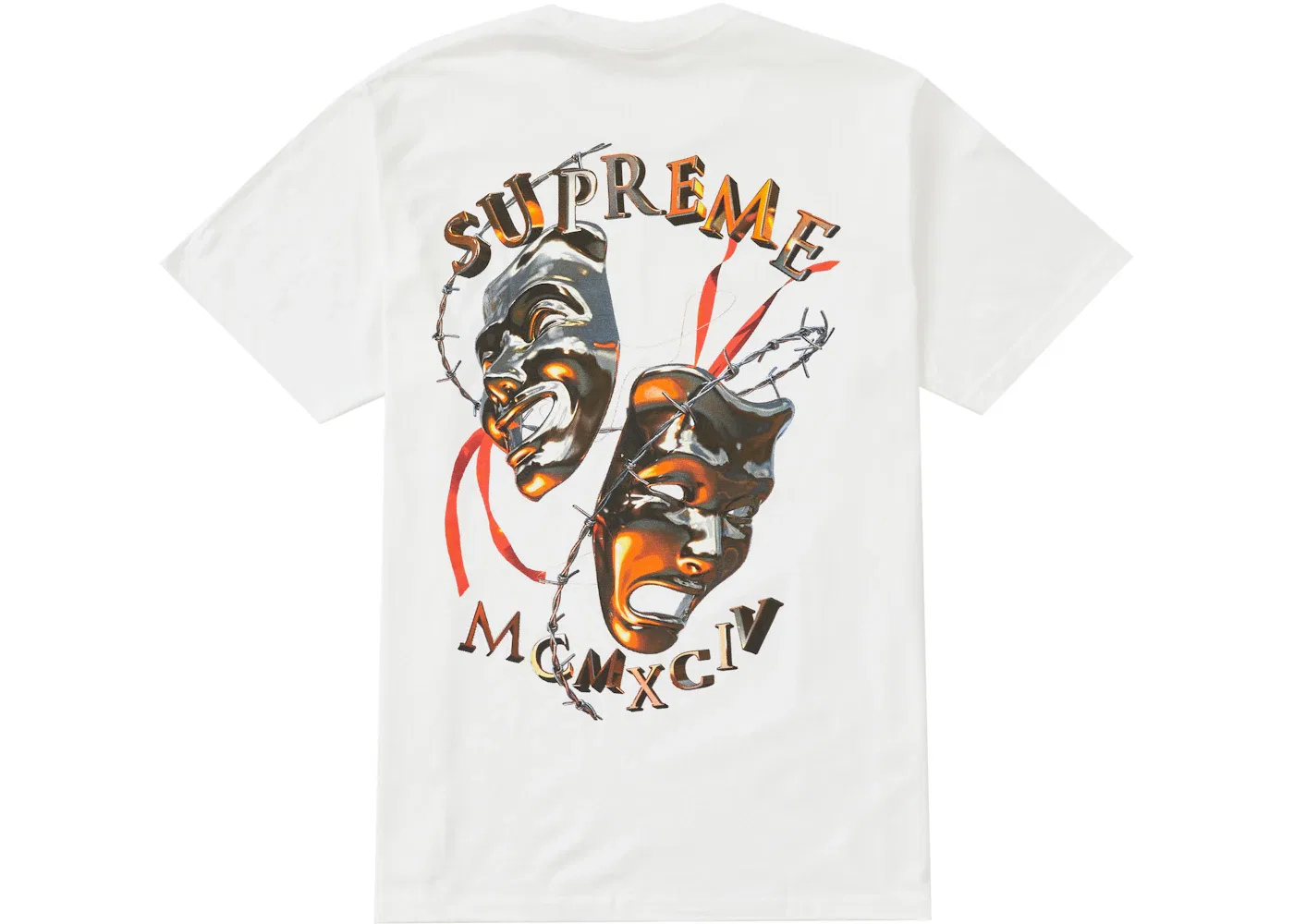 Мужская футболка с принтом Laugh Now Tee Supreme, White — фото 2