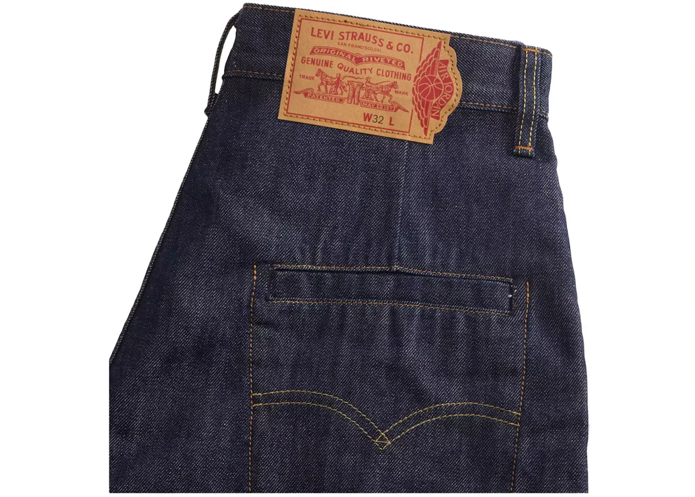 Мужские шорты с принтом Jordan x Levis Baggy Shorts Nike, Indigo Wash Blue — фото 2