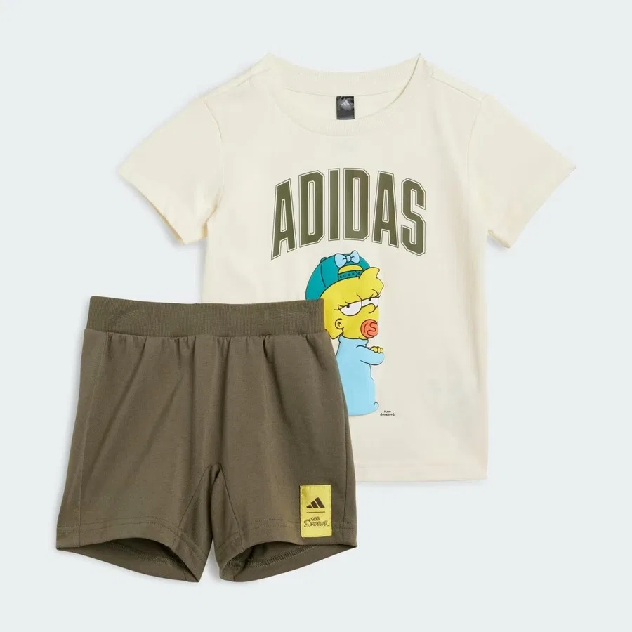 Детский спортивный костюм с принтом The Simpsons adidas, Белый