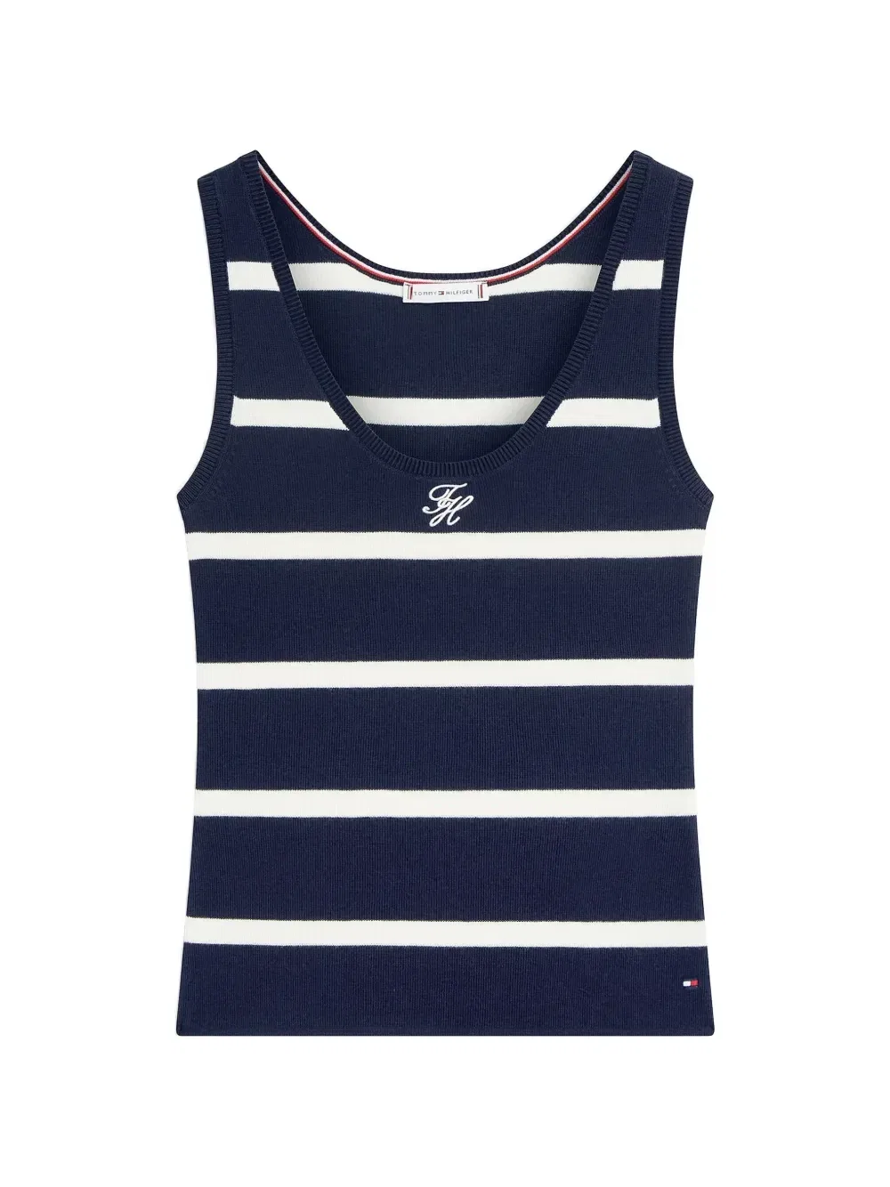 Полосатый топ с U-образным вырезом Tommy Hilfiger, синий