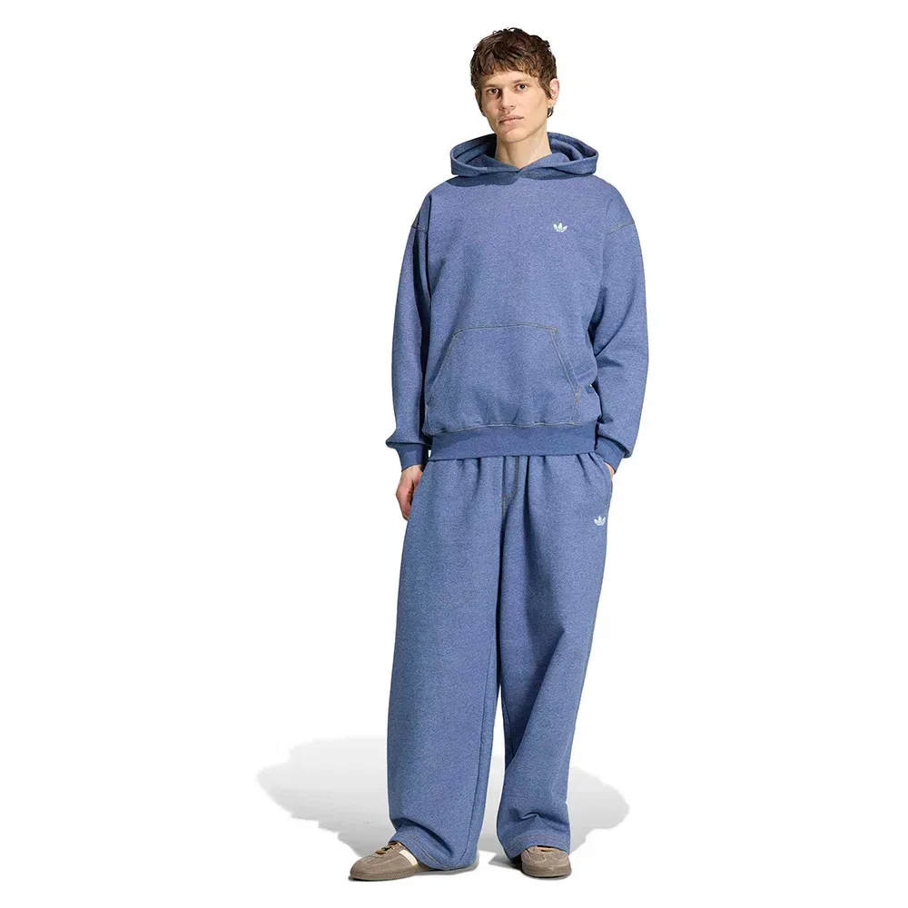 Худи свободного кроя Trefoil Essentials Melange Adidas Originals, синий — фото 4