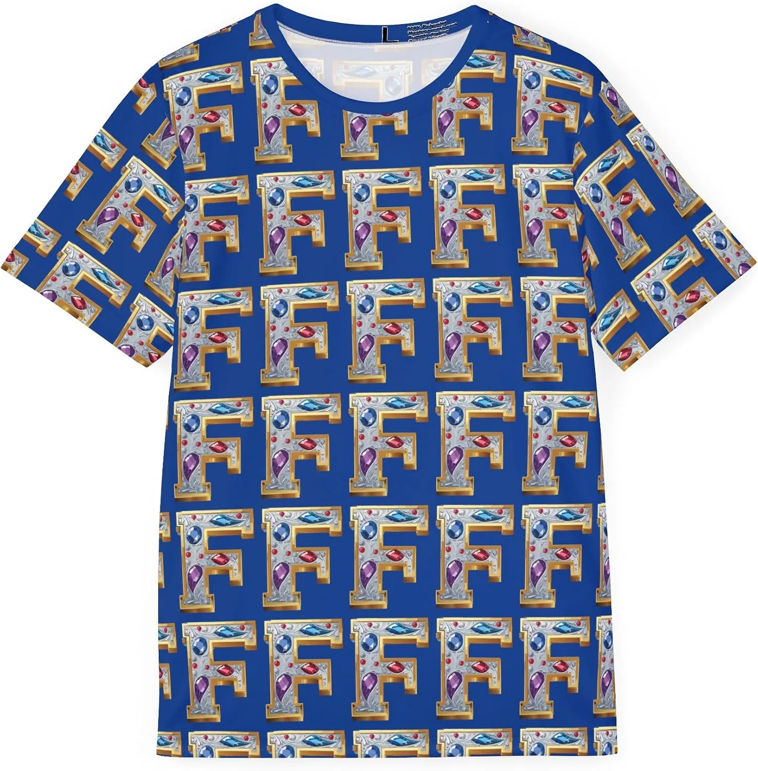 Унисекс футболка с буквой F Poly, Multicolor
