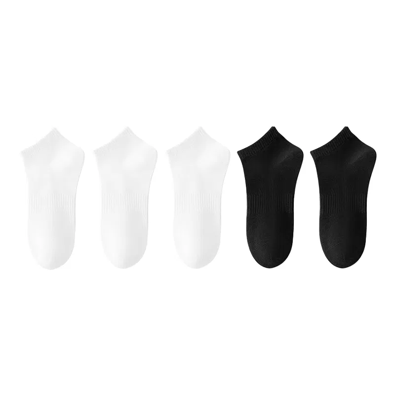 Детские носки-следы 5 пар Cotton Gene, 5 Pack-White *3+Black *2